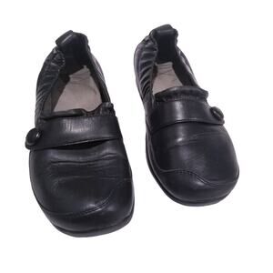 Dansko Black Leather Slip On Loafer